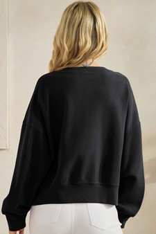 Women's Cotton Modal Crewneck Short Pullover style 2