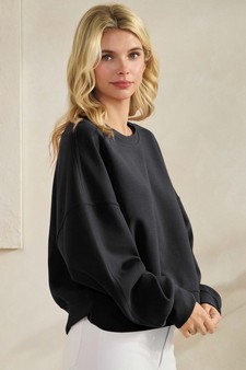 Women's Cotton Modal Crewneck Short Pullover style 3