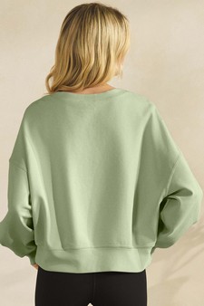 Women's Cotton Modal Crewneck Short Pullover (XL only) style 2