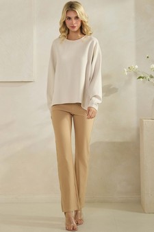 ETA 01/01/26- Women's Cotton Modal Loose Fit Pullover Crewneck Top style 5