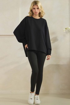 ETA 01/08/26 - Women's Cotton Modal Loose Fit Pullover Crewneck Top style 5