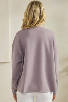 Women's Cotton Modal Loose Fit Pullover Crewneck Top style 2