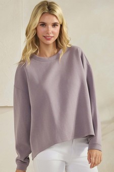 ETA 01/09/26 - Women's Cotton Modal Loose Fit Pullover Crewneck Top