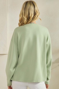 ETA 01/08/26 - Women's Cotton Modal Loose Fit Pullover Crewneck Top style 2