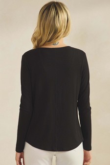 Pure Comfort LuxeAir Ribbed Long Sleeve Button Up Cardigan (XL only) style 2