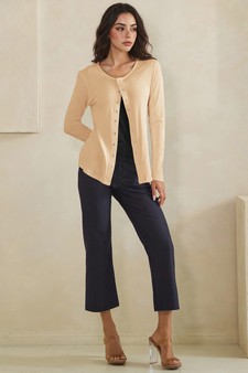 Pure Comfort LuxeAir Ribbed Long Sleeve Button Up Cardigan style 5