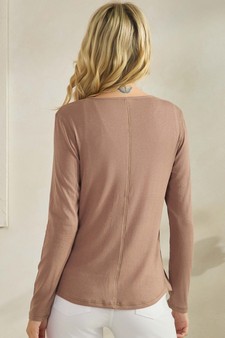 Pure Comfort LuxeAir Ribbed Long Sleeve Button Up Cardigan (XL only) style 2