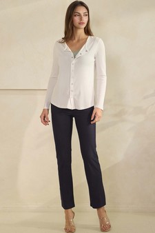 ETA 01/29/26 - Women's Pure Comfort LuxeAir Ribbed Long Sleeve Button Up Cardigan (XL only) style 3