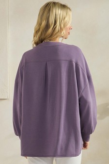 ETA 12/25/25 - Women's Sofie Soft Modal Henley Long Sleeve Top style 2