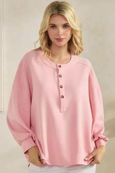 ETA 01/01/26 - Women's Sofie Soft Modal Henley Long Sleeve Top