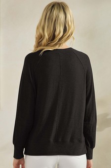 Women's Soft Form Ribbed Henley Long Sleeve Top style 2