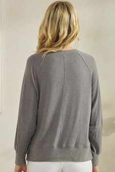 ETA 12/11/25 - Women's Soft Form Ribbed Henley Long Sleeve Top (XL only) style 2