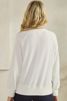 Women's Soft Form Ribbed Henley Long Sleeve Top (XL Only) style 2
