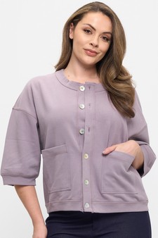 Soft Cotton Modal Front Button Pocket Cardigan style 4