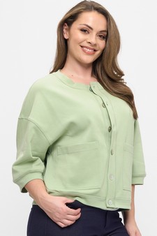 Soft Cotton Modal Front Button Pocket Cardigan style 3