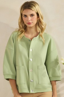 Soft Cotton Modal Front Button Pocket Cardigan style 4