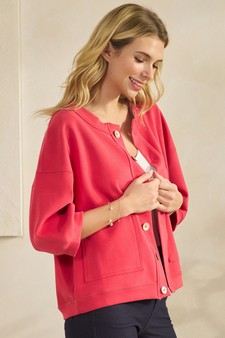 Soft Cotton Modal Front Button Pocket Cardigan style 3