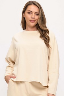 Women's Sofie Soft Relaxed Dolman Sleeve Crew Neck Top