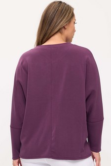 Women's Sofie Soft Relaxed Dolman Sleeve Crew Neck Top style 2