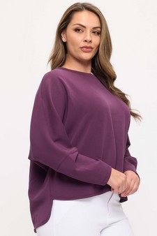 Women's Sofie Soft Relaxed Dolman Sleeve Crew Neck Top style 3