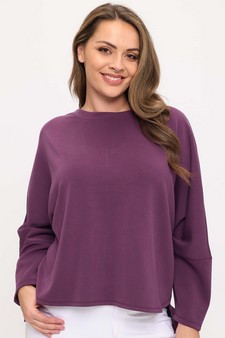 Women's Sofie Soft Relaxed Dolman Sleeve Crew Neck Top