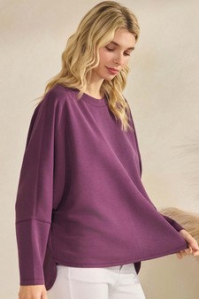 Women's Sofie Soft Relaxed Dolman Sleeve Crew Neck Top style 3