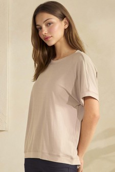 ETA 01/23/26 - Women's Everyday Soft Ribbed Loose Fit Short Sleeve Top style 3