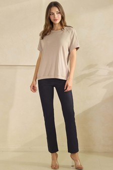 ETA 01/23/26 - Women's Everyday Soft Ribbed Loose Fit Short Sleeve Top style 5