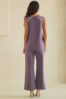 ETA 05/29/26 - Lightweight Modal Scuba V-Neck Tank & Wide Leg Pant Set style 2