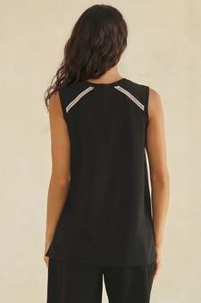 ETA 05/29/26 - Relaxed V-Neck Lightweight Modal Scuba Sleeveless Top style 2