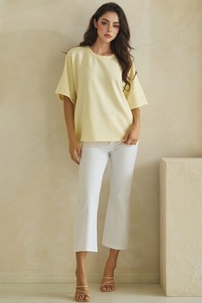 ETA 05/07/26 The Everyday Thin Modal Scuba Short Sleeve Top style 5