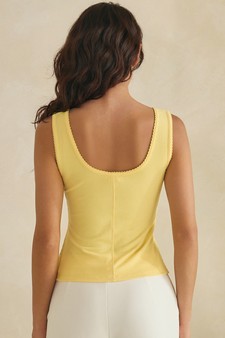 ETA 05/29/26 - Ribbed Scoop Neck Button Front Tank Top style 2