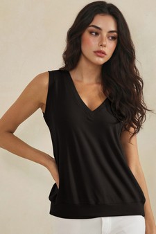ETA 04/09/26 - LuxeAir Ribbed Relaxed V-Neck Tank Top