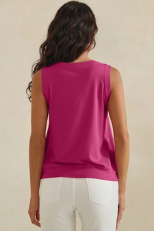 ETA 07/10/26 - LuxeAir Ribbed Relaxed V-Neck Tank Top (XL only) style 2