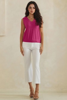 ETA 07/10/26 - LuxeAir Ribbed Relaxed V-Neck Tank Top (XL only) style 5