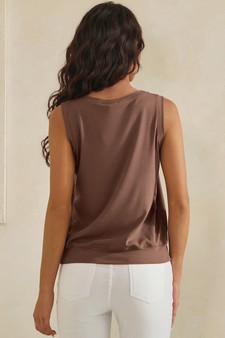 ETA 06/25/26 - LuxeAir Ribbed Relaxed V-Neck Tank Top style 2