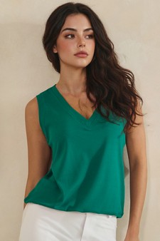 ETA 07/09/26 - LuxeAir Ribbed Relaxed V-Neck Tank Top style 4