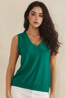 ETA 07/09/26 - LuxeAir Ribbed Relaxed V-Neck Tank Top