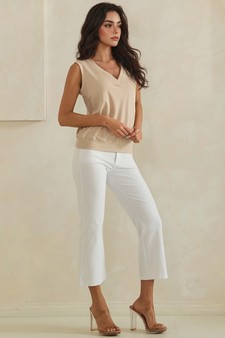 LuxeAir Ribbed Relaxed V-Neck Tank Top style 5