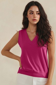 ETA 06/04/26 - LuxeAir Ribbed Relaxed V-Neck Tank Top (XL only) style 4