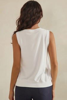 ETA 04/09/26 - LuxeAir Ribbed Relaxed V-Neck Tank Top style 2