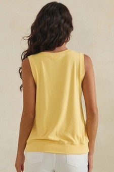 LuxeAir Ribbed Relaxed V-Neck Tank Top style 2