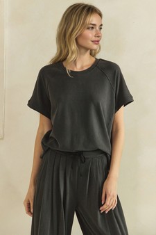 Relaxed Soft Stretch Top and Wide-Leg Pant Set style 4