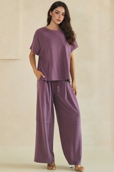 ETA 05/28/26 - Relaxed Soft Stretch Top and Wide-Leg Pant Set