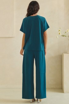 ETA 05/28/26 - Relaxed Soft Stretch Top and Wide-Leg Pant Set style 2