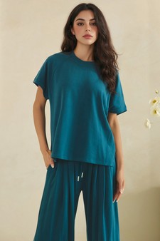 ETA 05/28/26 - Relaxed Soft Stretch Top and Wide-Leg Pant Set style 4