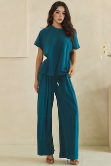 ETA 05/28/26 - Relaxed Soft Stretch Top and Wide-Leg Pant Set style 5