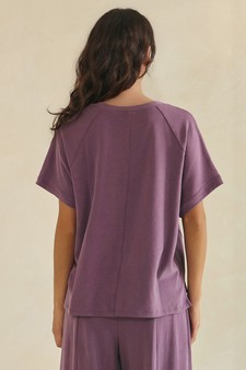ETA 05/22/26 - Relaxed Crew Neck Raglan Style Short Sleeve Top style 2