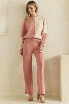 ETA 08/10/26 - Raw Edge Colorblock Soft Corduroy Relaxed Set