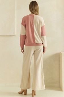 ETA 08/10/26 - Raw Edge Colorblock Soft Corduroy Relaxed Set style 2